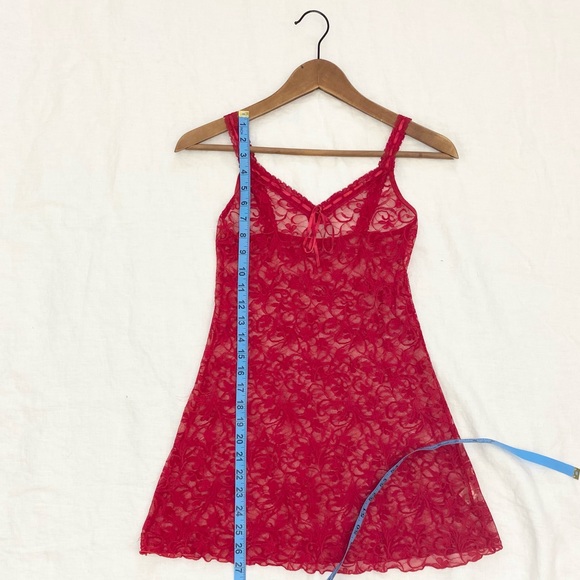 Jolie Red Lace Chemise Slip Dress Nighty - Picture 3 of 9